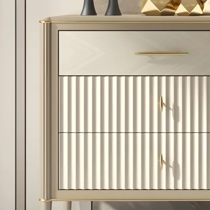 Luxurious Gold Wooden Dressers & Chests with 6-Drawers Image - 9