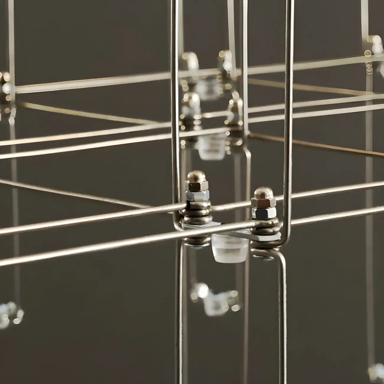 Modish Silver Rectangular Pendant Light for Kitchen Image - 5