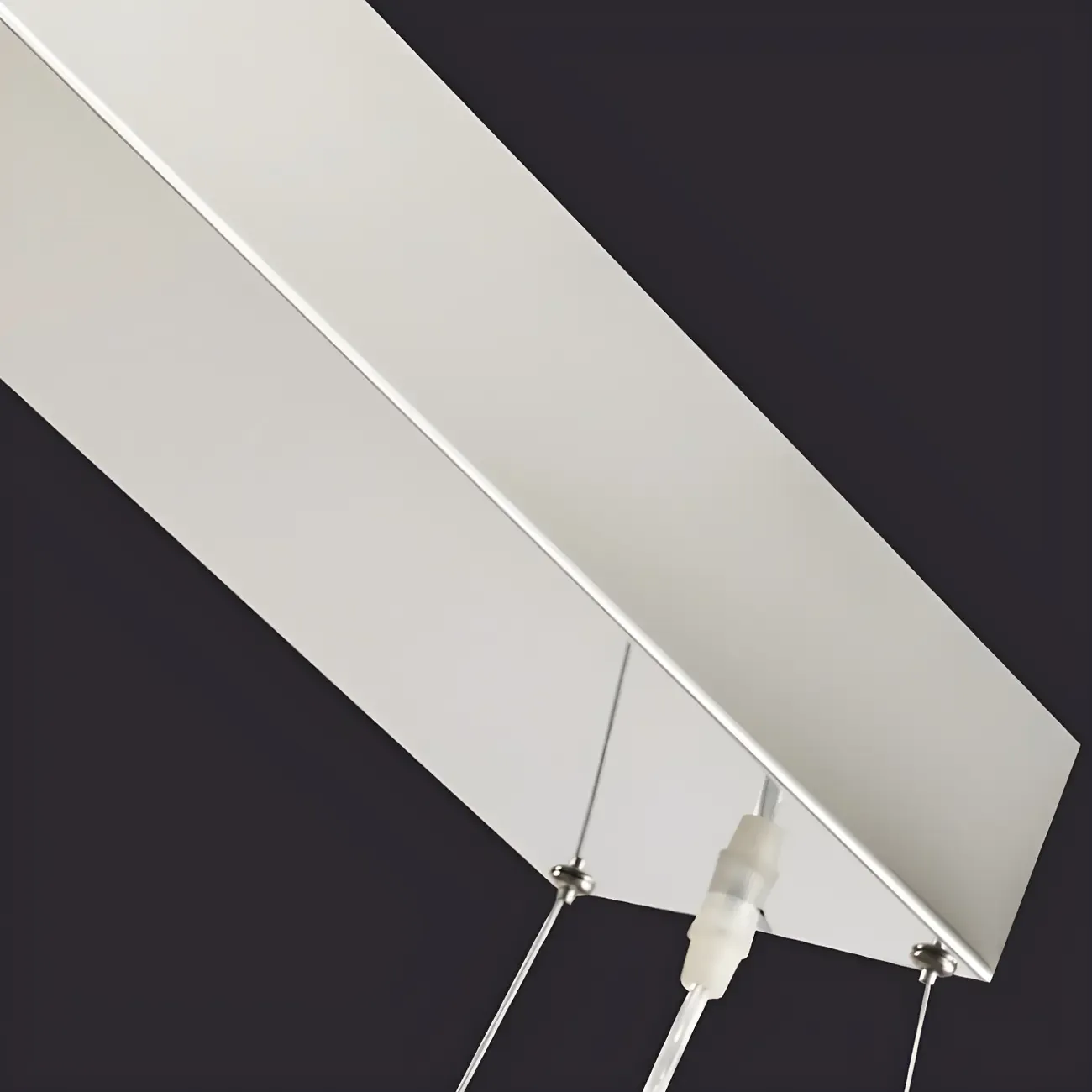 Modish Silver Rectangular Pendant Light for Kitchen Image - 10