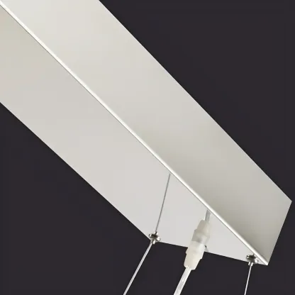 Modish Silver Rectangular Pendant Light for Kitchen Image - 10