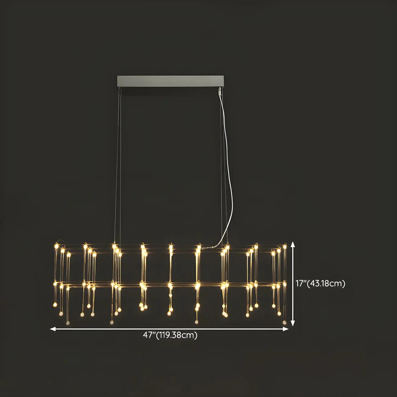 Modish Silver Rectangular Pendant Light for Kitchen Image - 13 | homeyfad