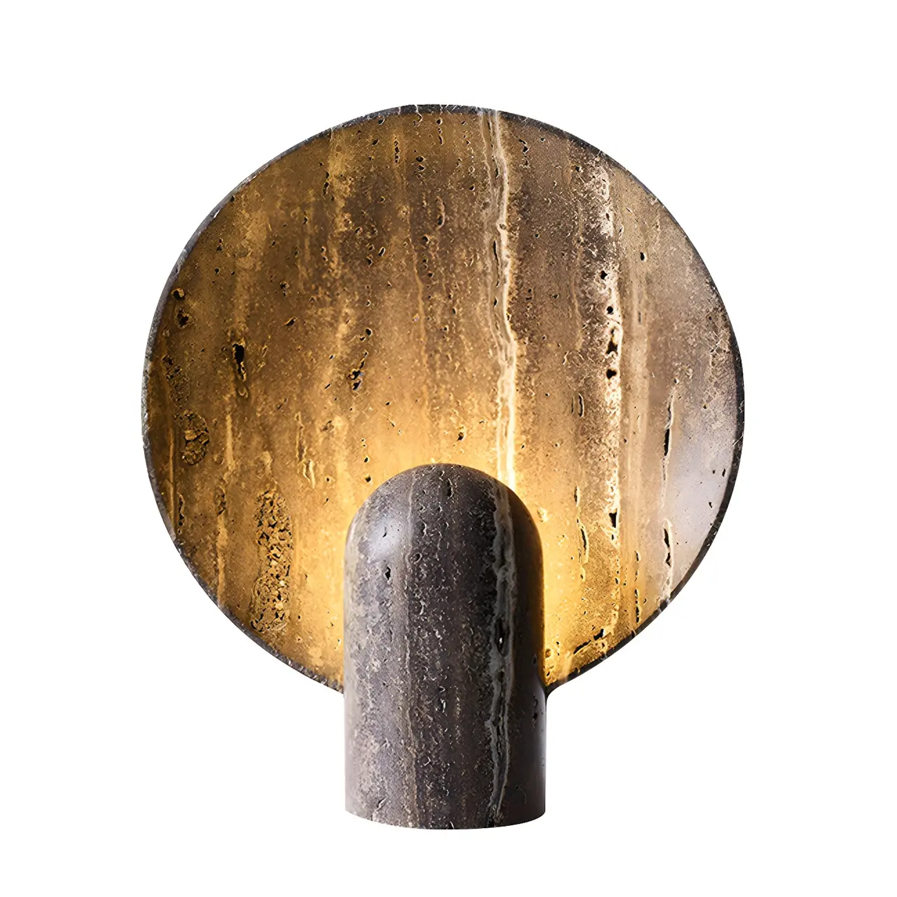 Modern Art Deco Stone Table Lamp for Bedroom Image - 5 | homeyfad