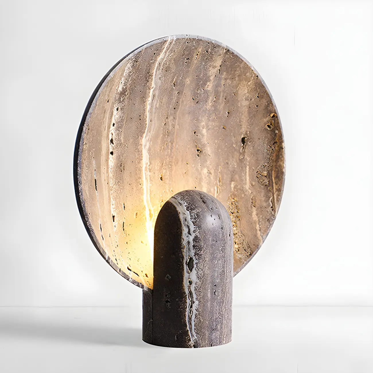 Modern Art Deco Stone Table Lamp for Bedroom Image - 7 | homeyfad