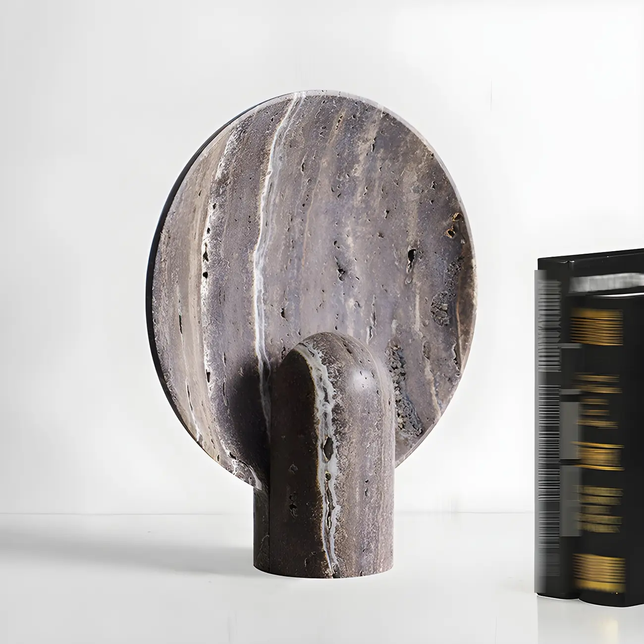 Modern Art Deco Stone Table Lamp for Bedroom Image - 12 | homeyfad