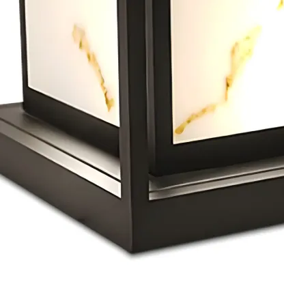 Black Metal Cubic Open Frame Post Cap Light Image - 9