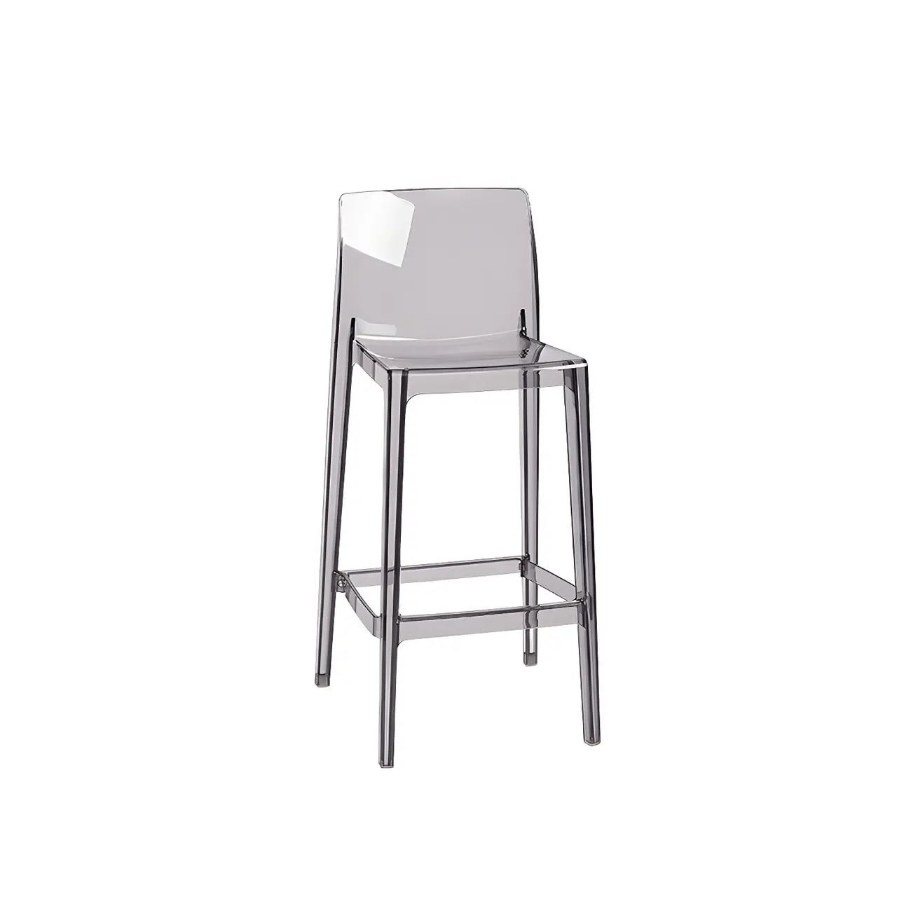 Modern Acrylic Transparent Stylish Rectangle Bar Stool Image - 9 | homeyfad