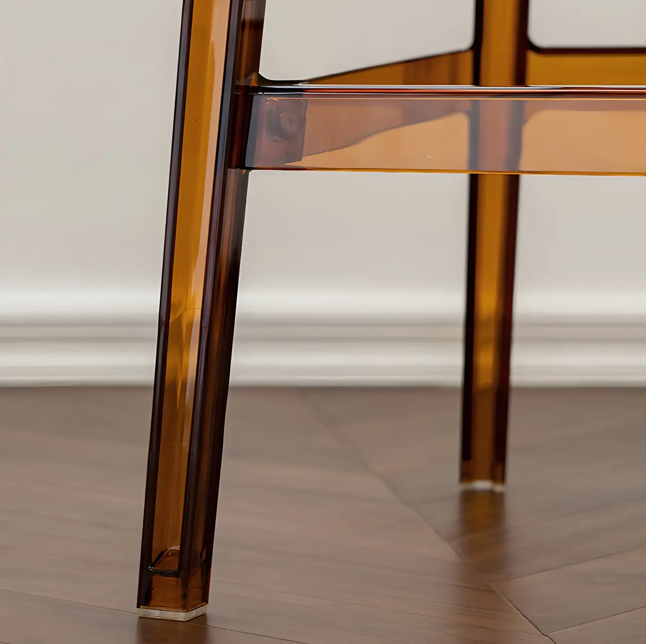 Modern Acrylic Transparent Stylish Rectangle Bar Stool Image - 8 | homeyfad