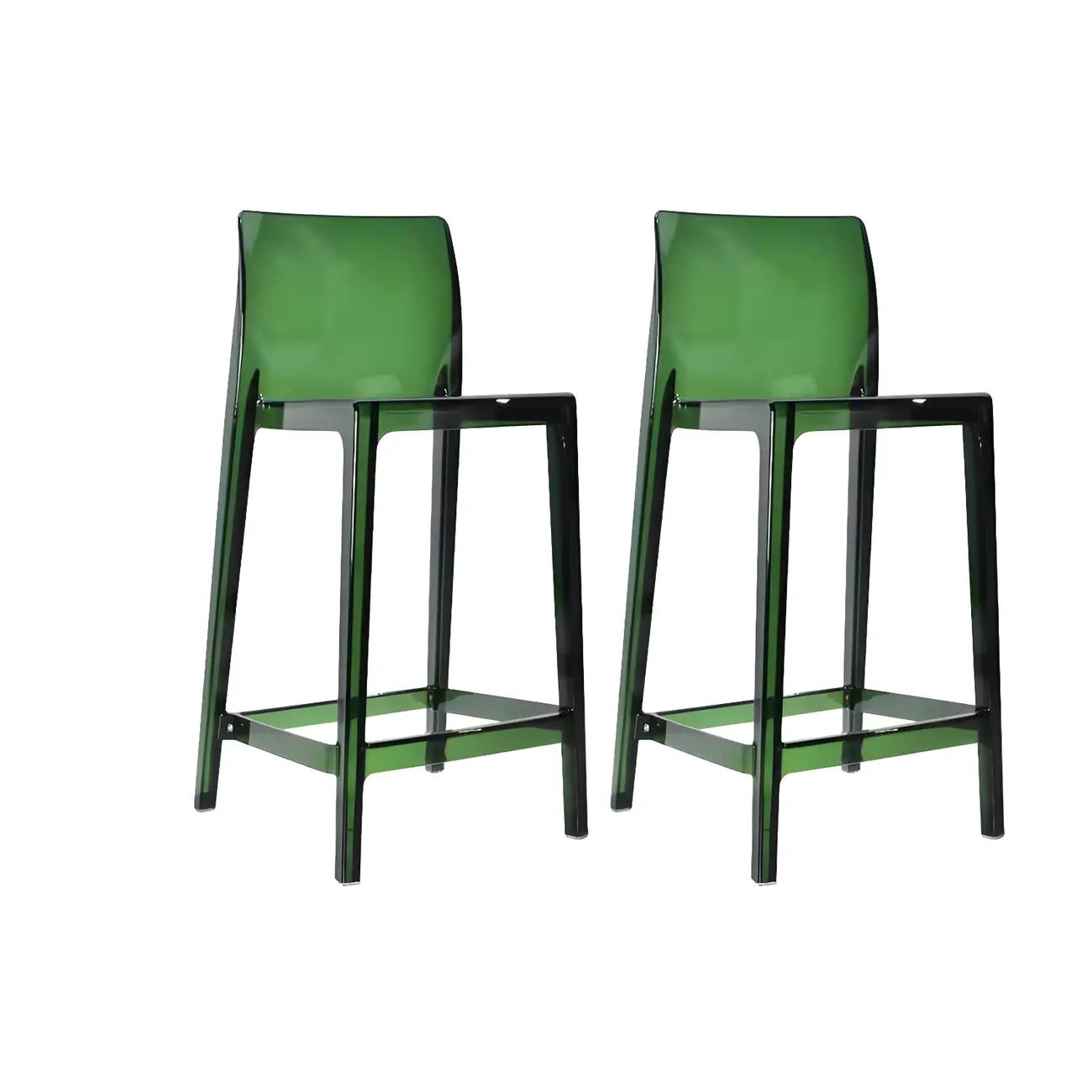 Modern Acrylic Transparent Stylish Rectangle Bar Stool Image - 21 | homeyfad