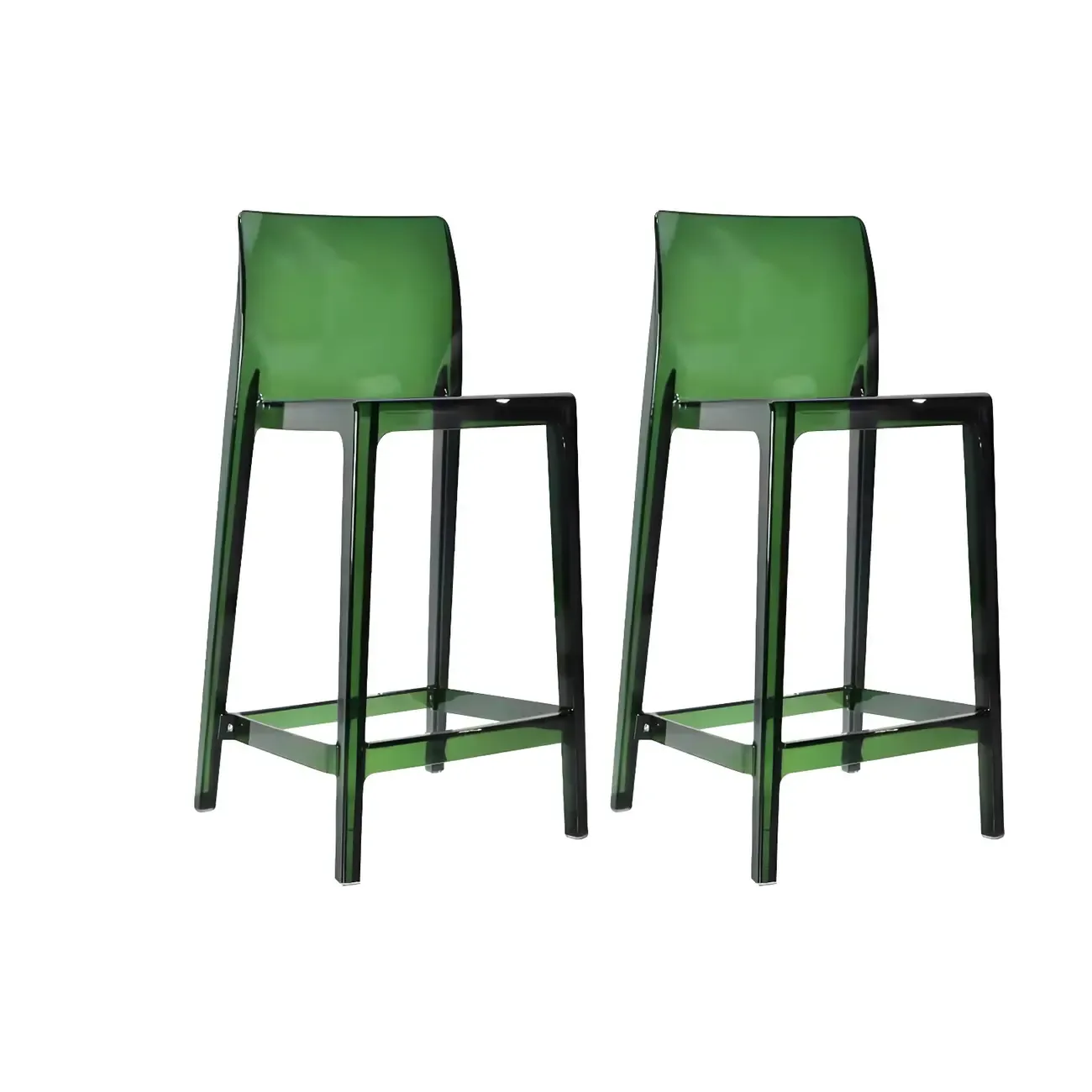 Modern Acrylic Transparent Stylish Rectangle Bar Stool Image - 21