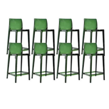 Modern Acrylic Transparent Stylish Rectangle Bar Stool Image - 24