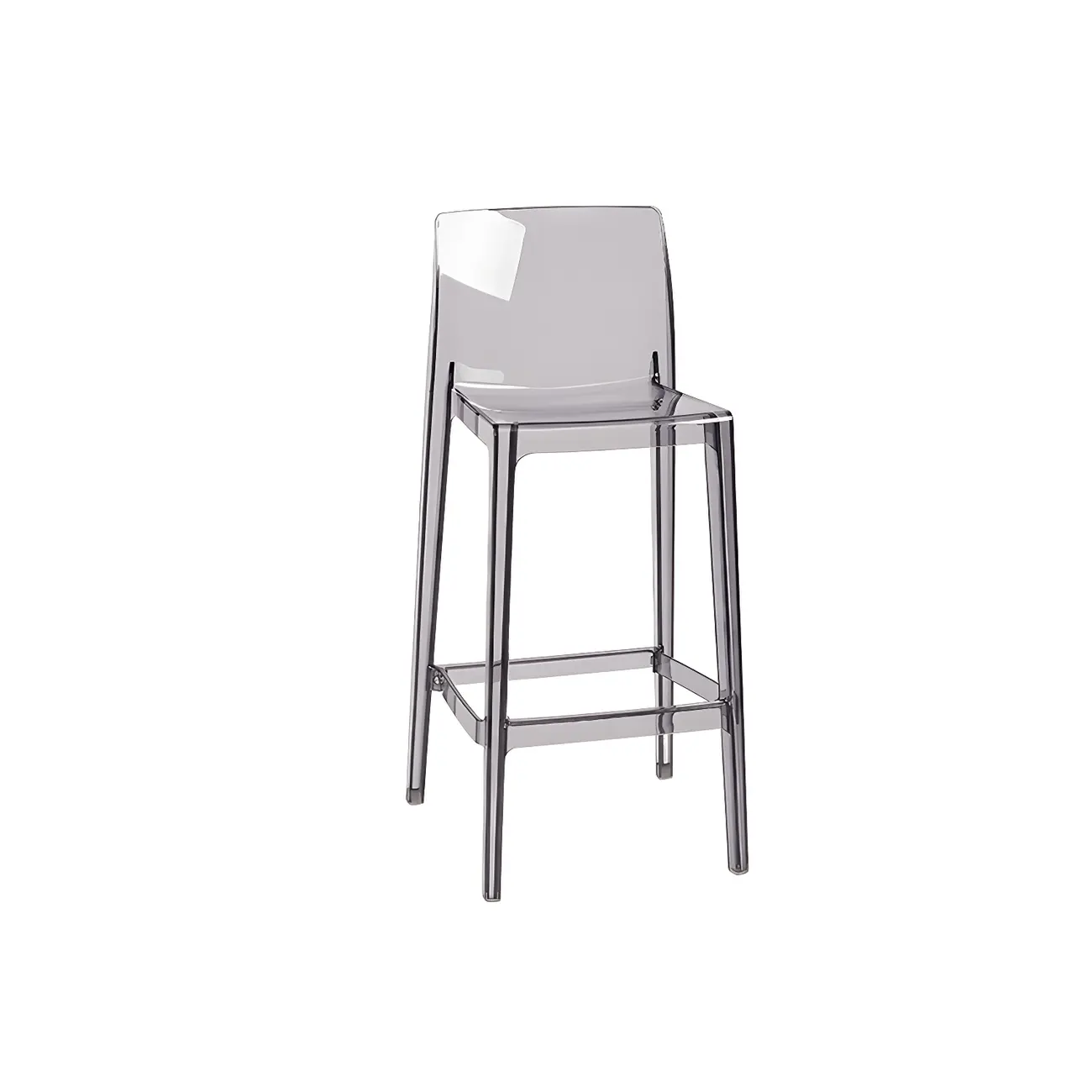 Modern Acrylic Transparent Stylish Rectangle Bar Stool Image - 25 | homeyfad
