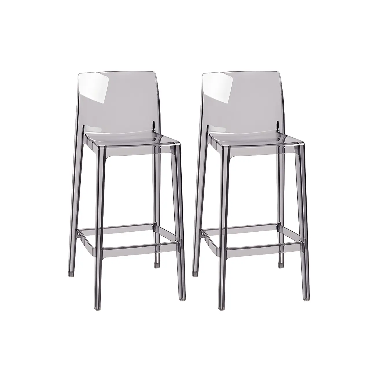 Modern Acrylic Transparent Stylish Rectangle Bar Stool Image - 26 | homeyfad