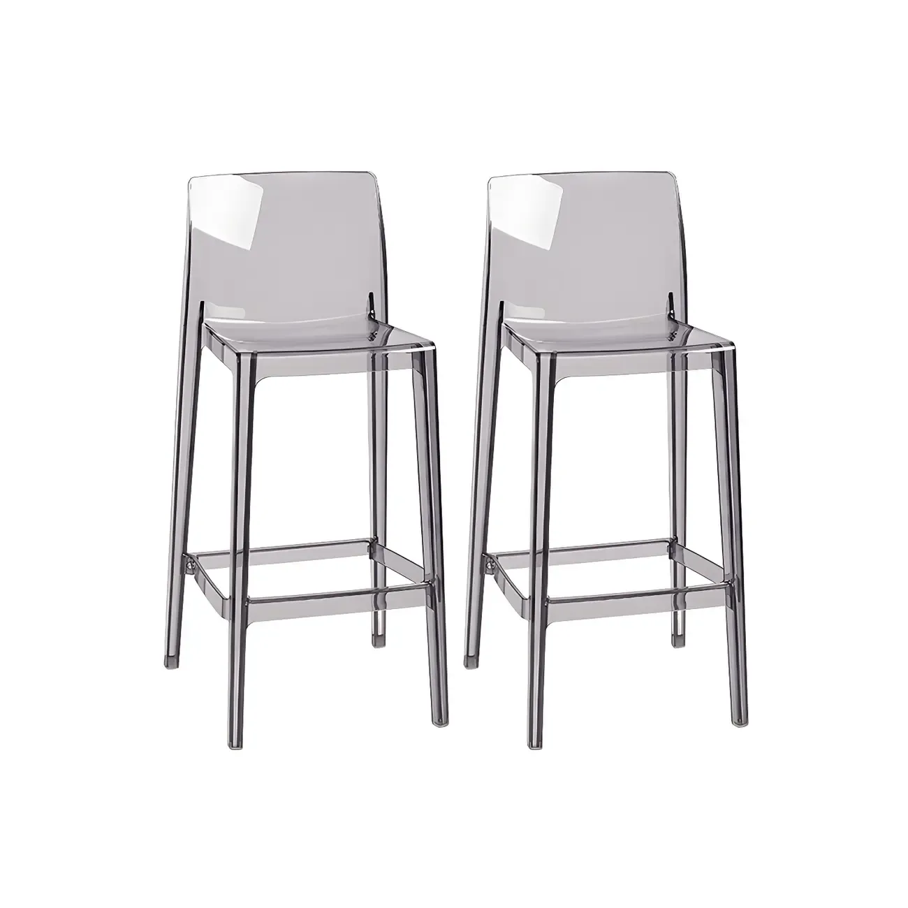 Modern Acrylic Transparent Stylish Rectangle Bar Stool Image - 26