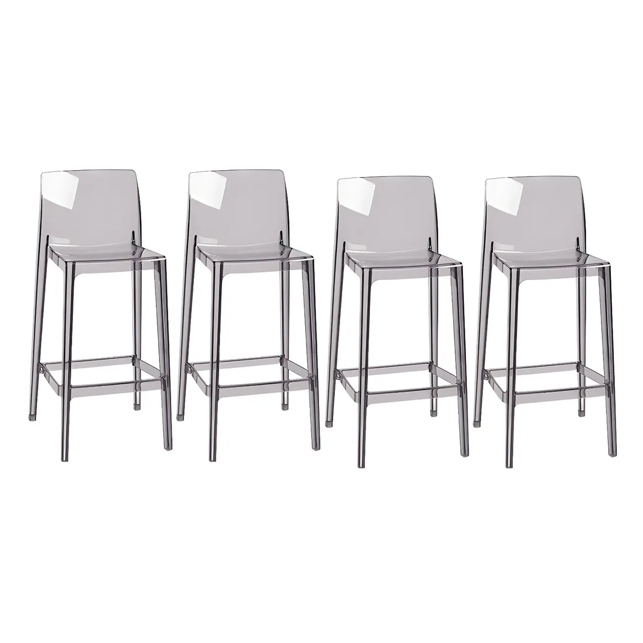 Modern Acrylic Transparent Stylish Rectangle Bar Stool Image - 27 | homeyfad