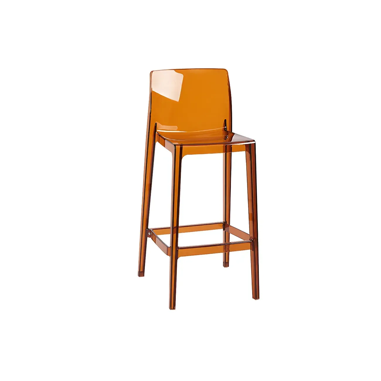 Modern Acrylic Transparent Stylish Rectangle Bar Stool Image - 30