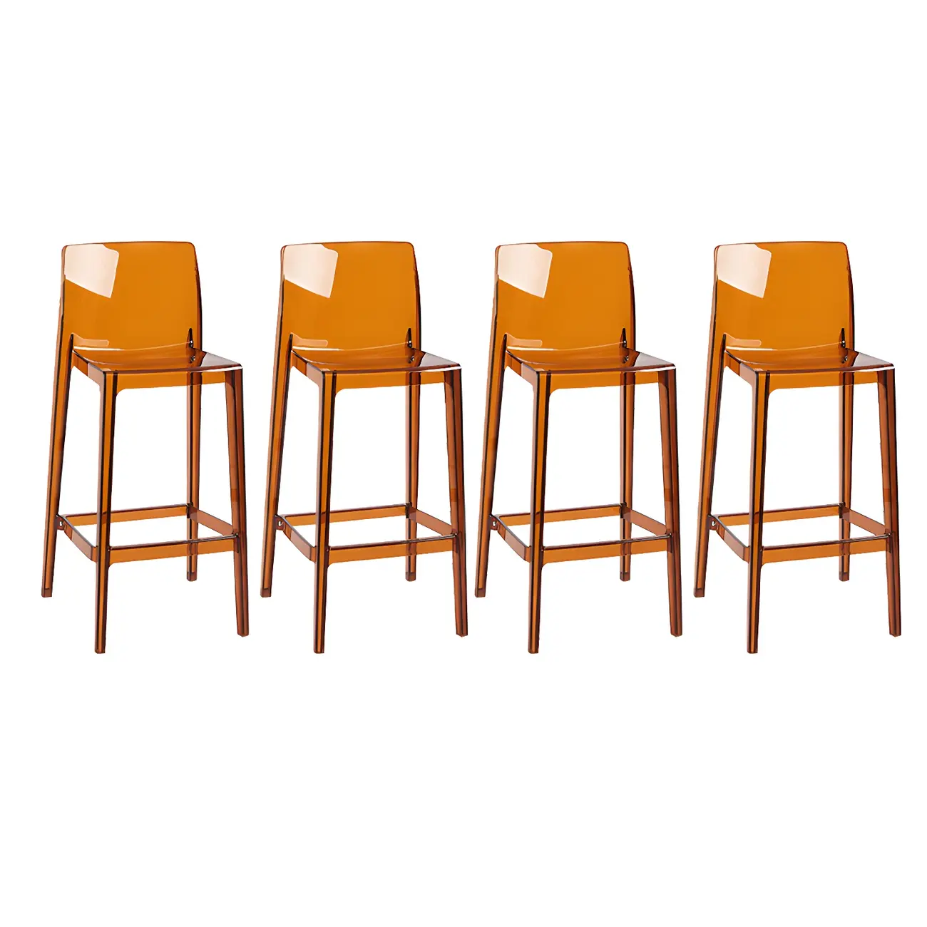 Modern Acrylic Transparent Stylish Rectangle Bar Stool Image - 32 | homeyfad