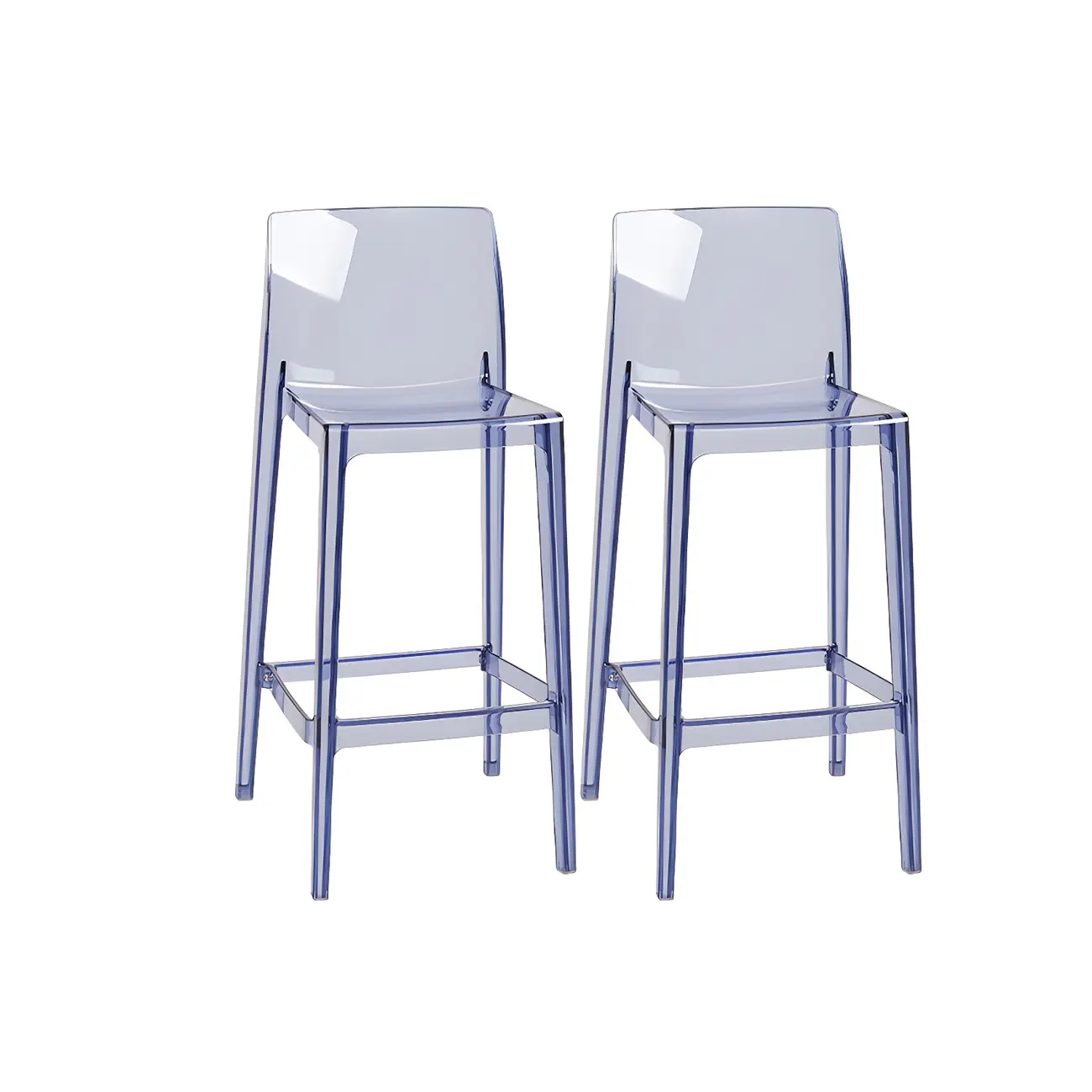 Modern Acrylic Transparent Stylish Rectangle Bar Stool Image - 36 | homeyfad