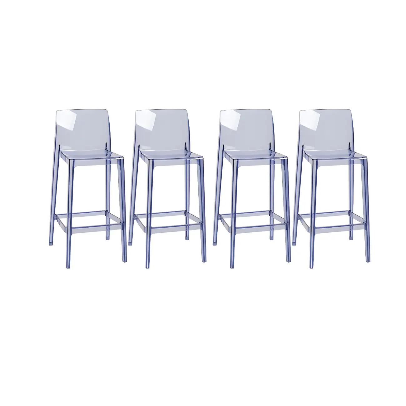 Modern Acrylic Transparent Stylish Rectangle Bar Stool Image - 37 | homeyfad
