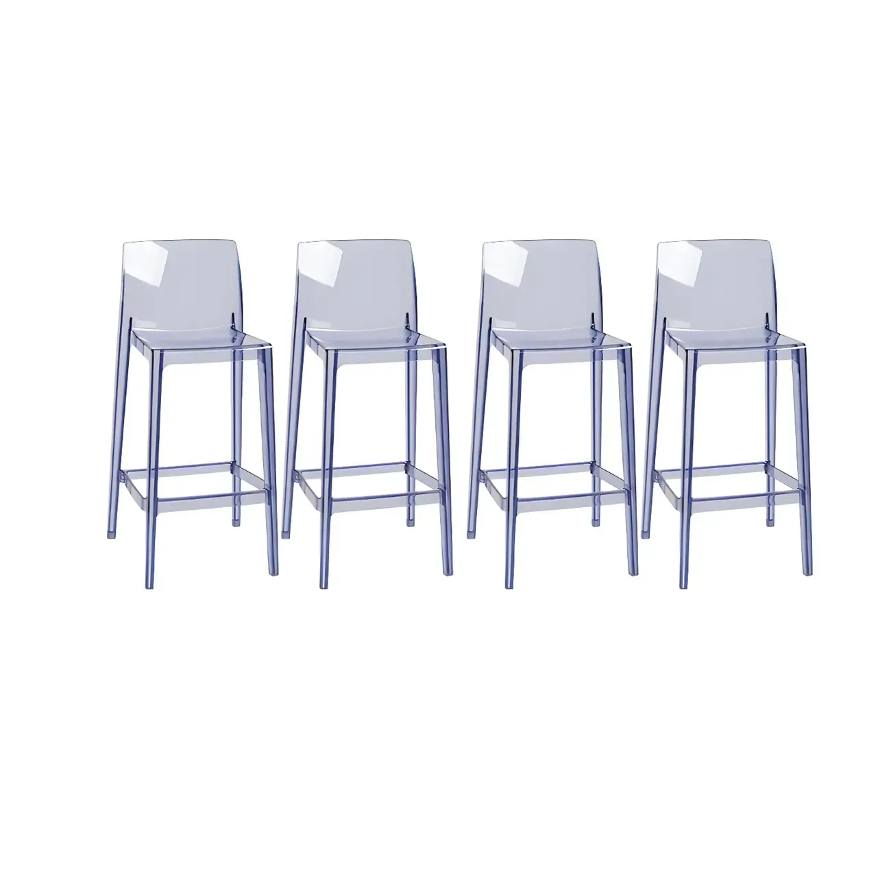 Modern Acrylic Transparent Stylish Rectangle Bar Stool Image - 37