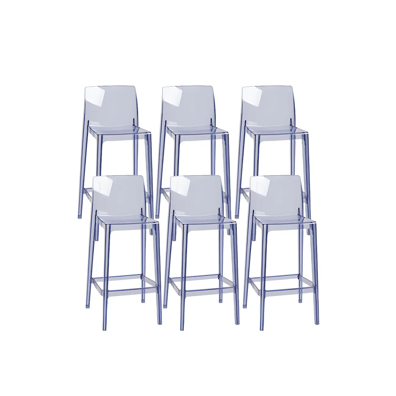 Modern Acrylic Transparent Stylish Rectangle Bar Stool Image - 38 | homeyfad