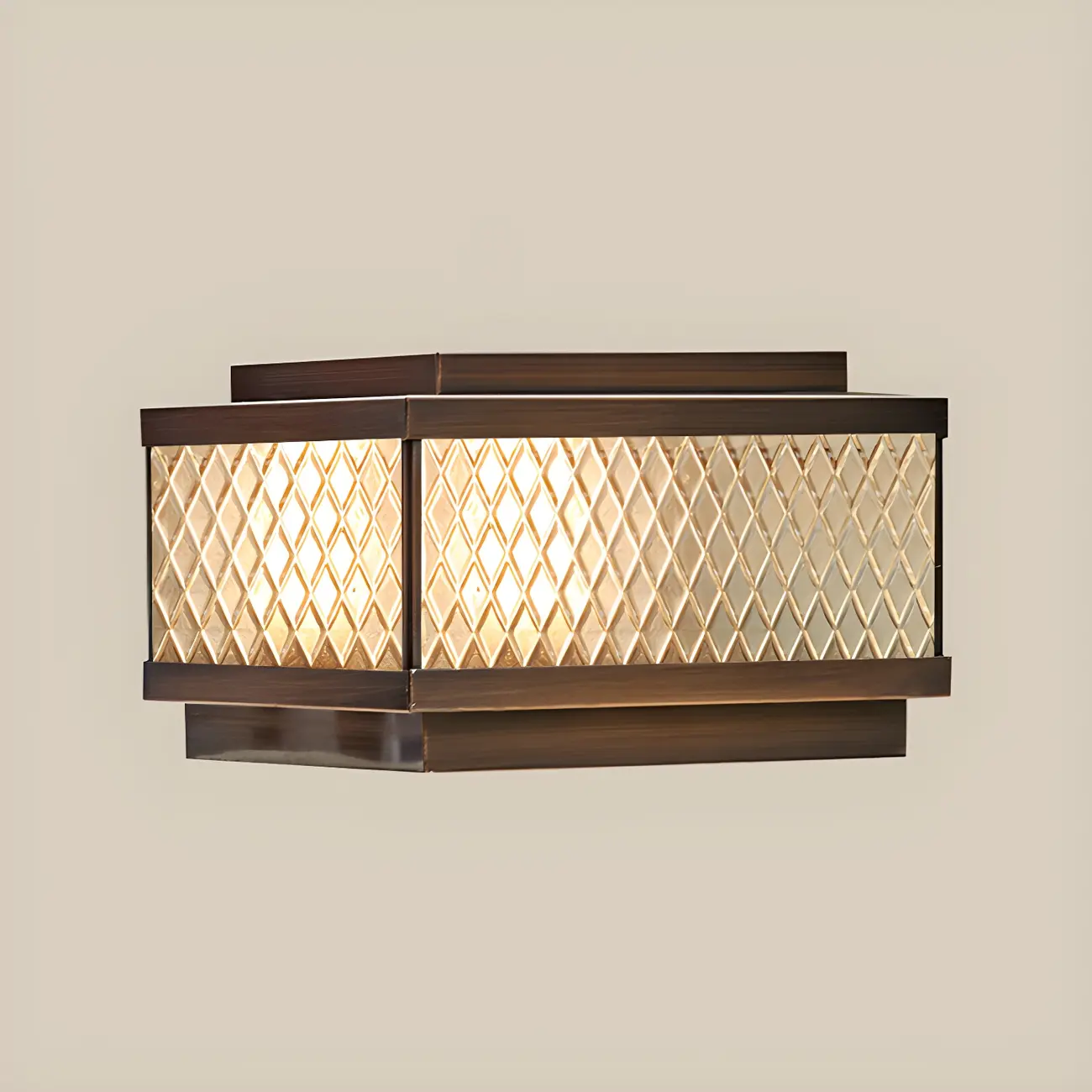 Solar Exquisite Glass Shade Bronze Post Cap Light Image - 4 | homeyfad
