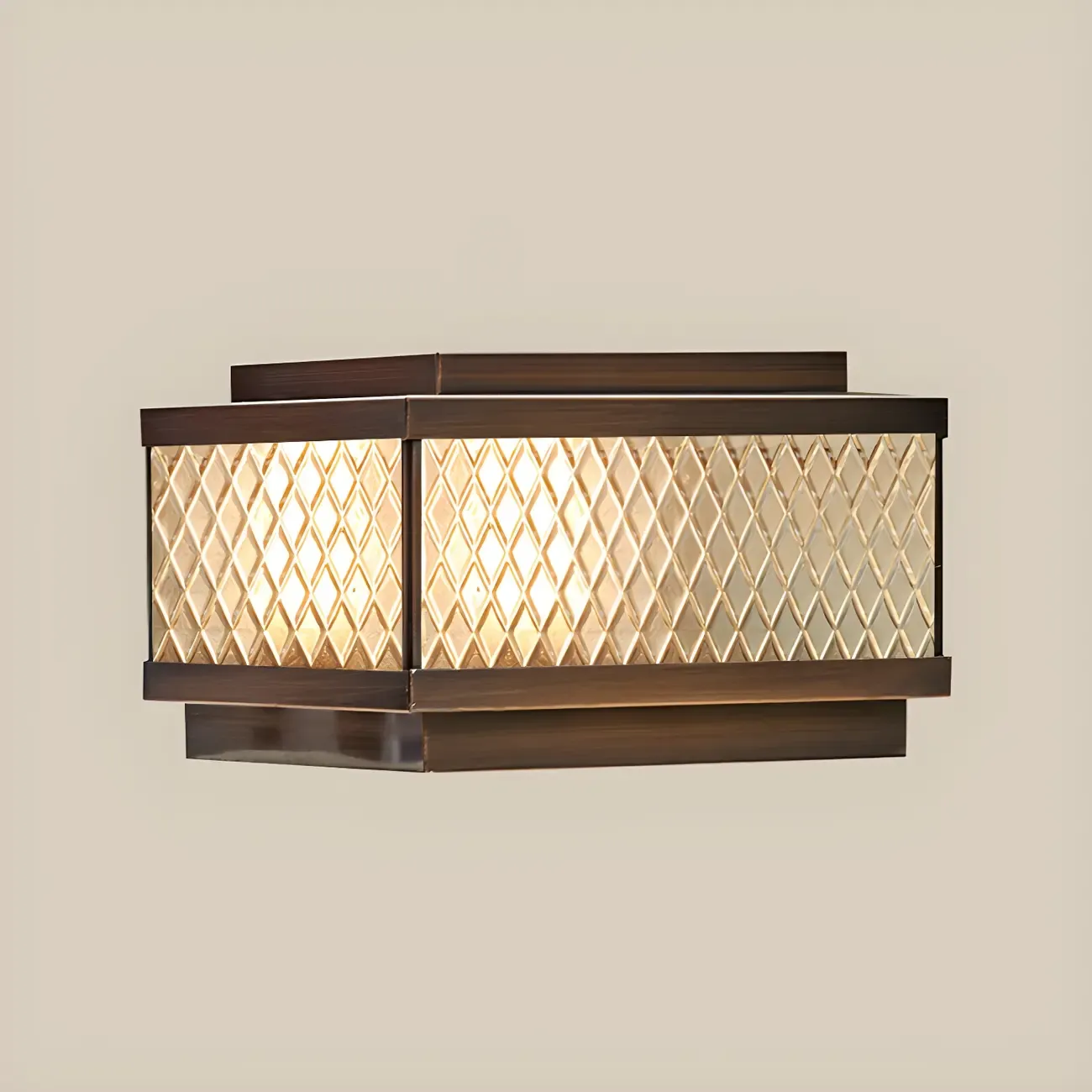 Solar Exquisite Glass Shade Bronze Post Cap Light Image - 4