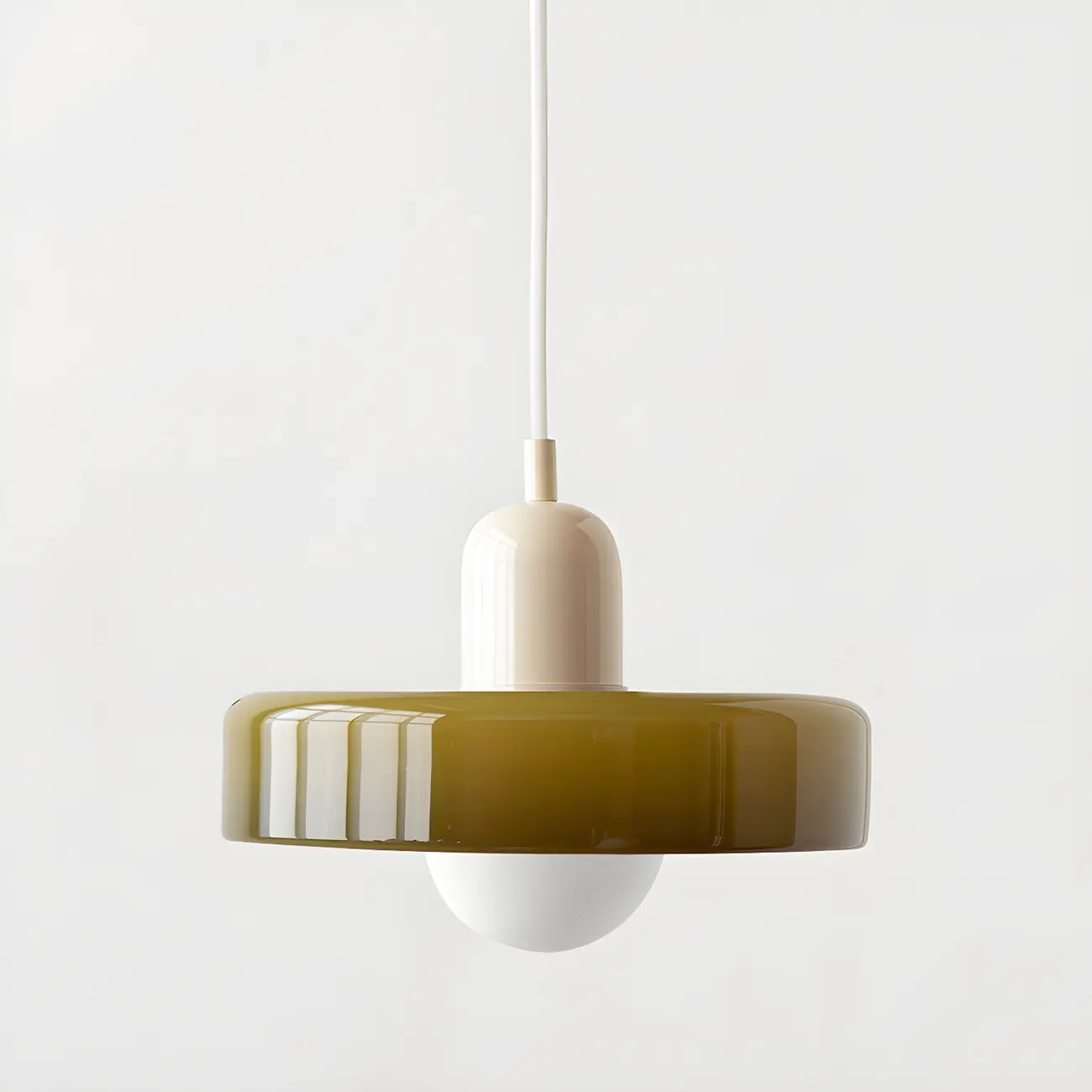 Modern Hanging Light Fixture Colorful Glass Shade Pendant Light Image - 22 | homeyfad