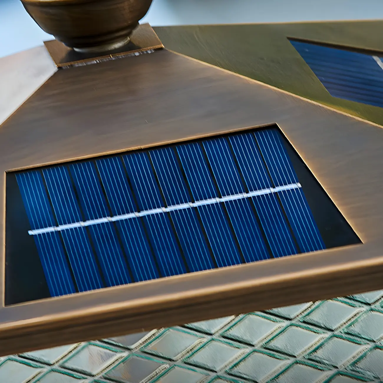 Simple Oriental Bronze Metal Post Cap Light Image - 9 | homeyfad