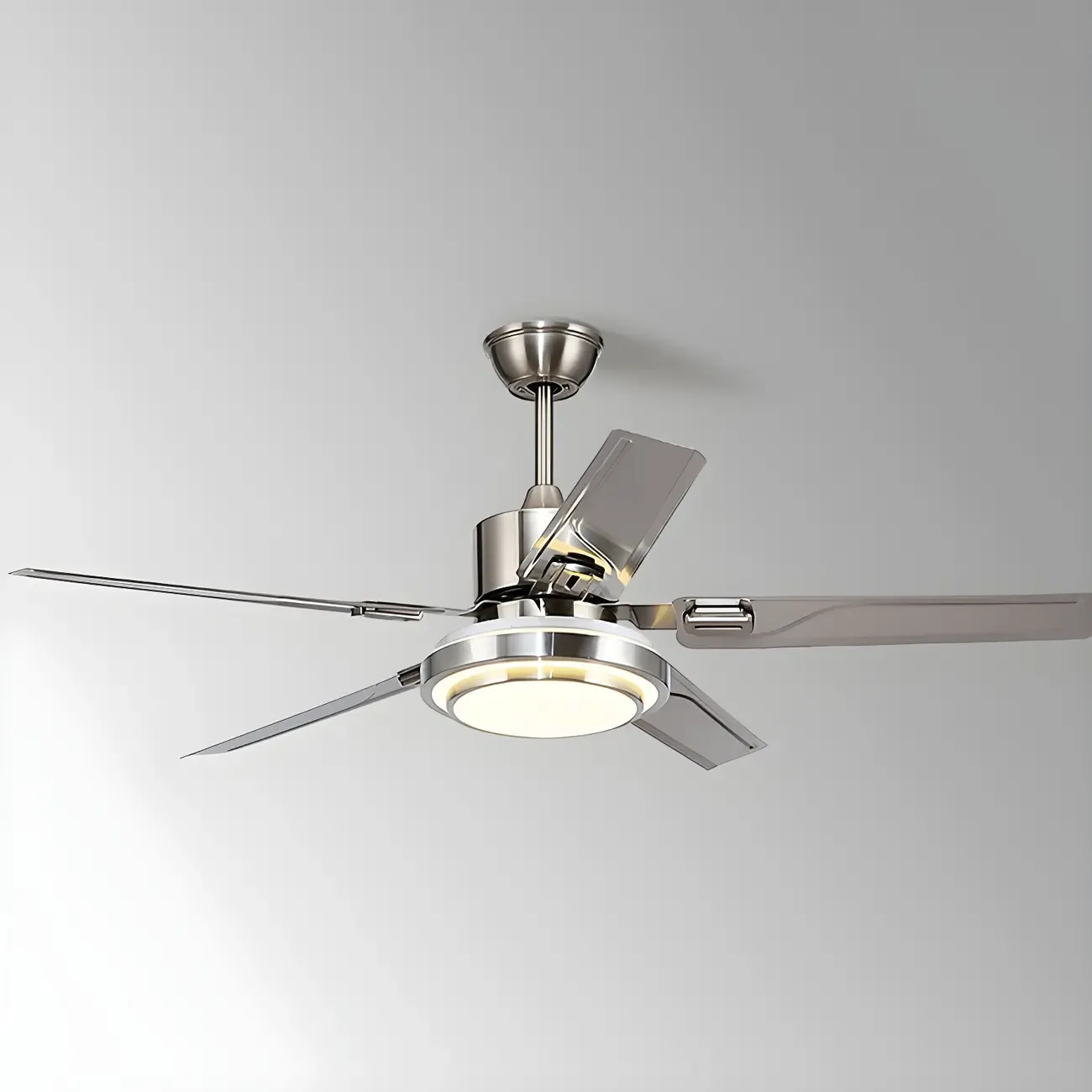 Modern Reversible Ceiling Fan with 3-Gear Light for Living Room