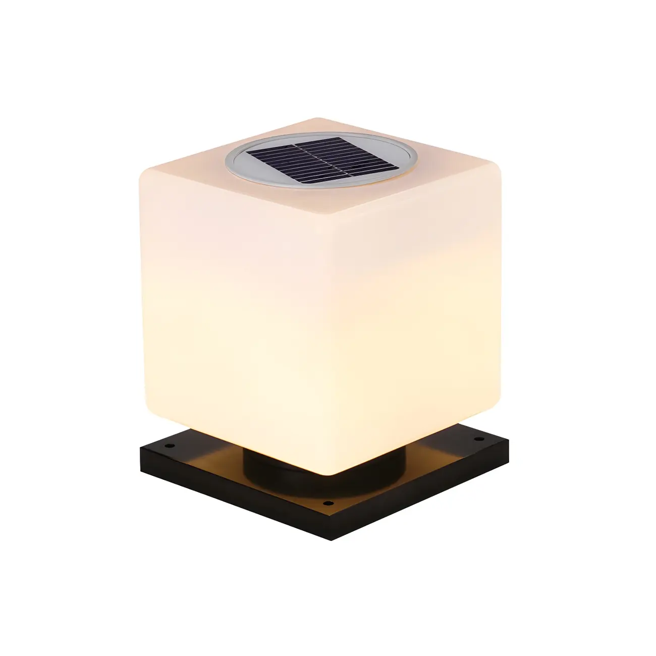 Solar White Simple Cube Post Cap Light Image - 7 | homeyfad