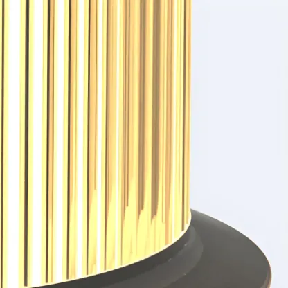 Black Metal Circular Drum Post Cap Light Image - 11