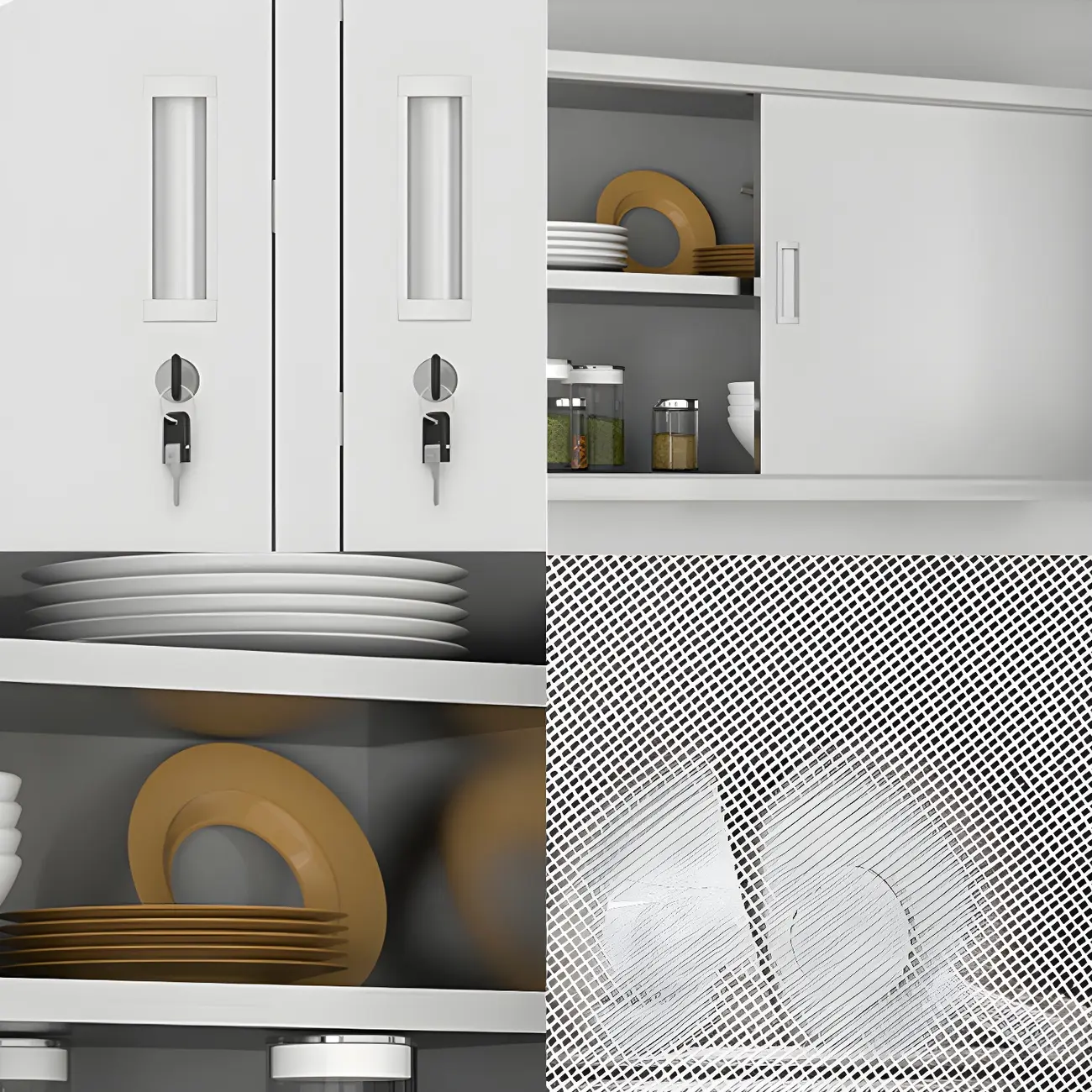 Elegant Stainless Steel Wall-Mounted Display Cabinet with Storage Image - 11 | homeyfad