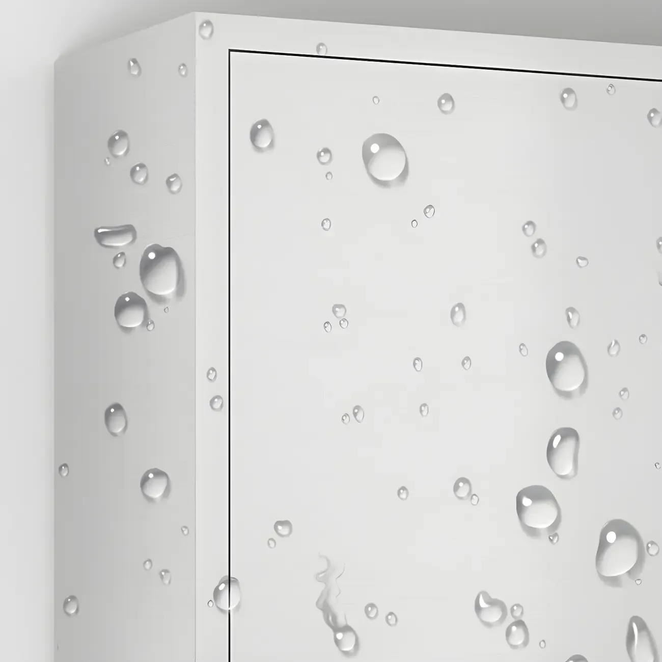 Elegant Stainless Steel Wall-Mounted Display Cabinet with Storage Image - 13