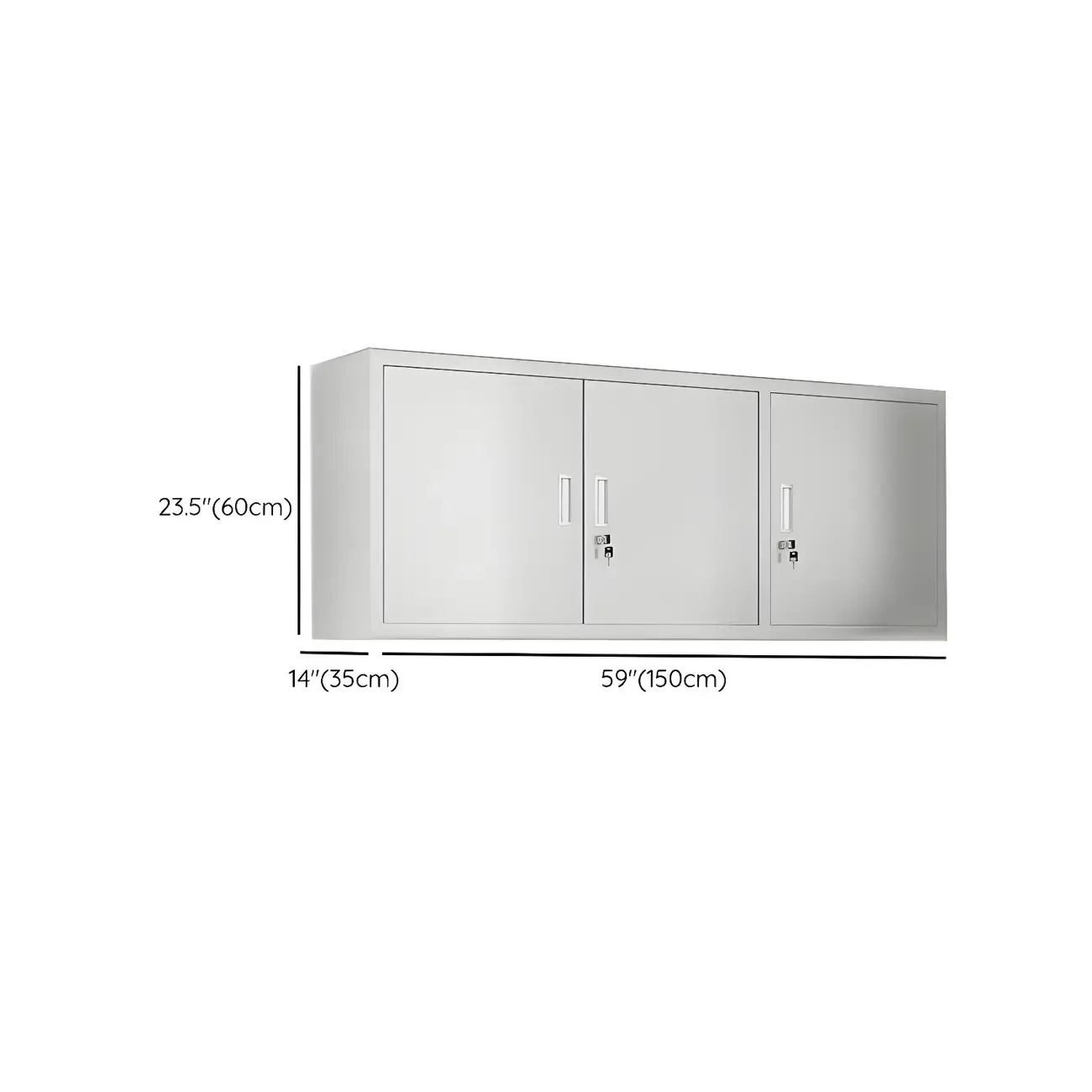 Elegant Stainless Steel Wall-Mounted Display Cabinet with Storage Image - 23