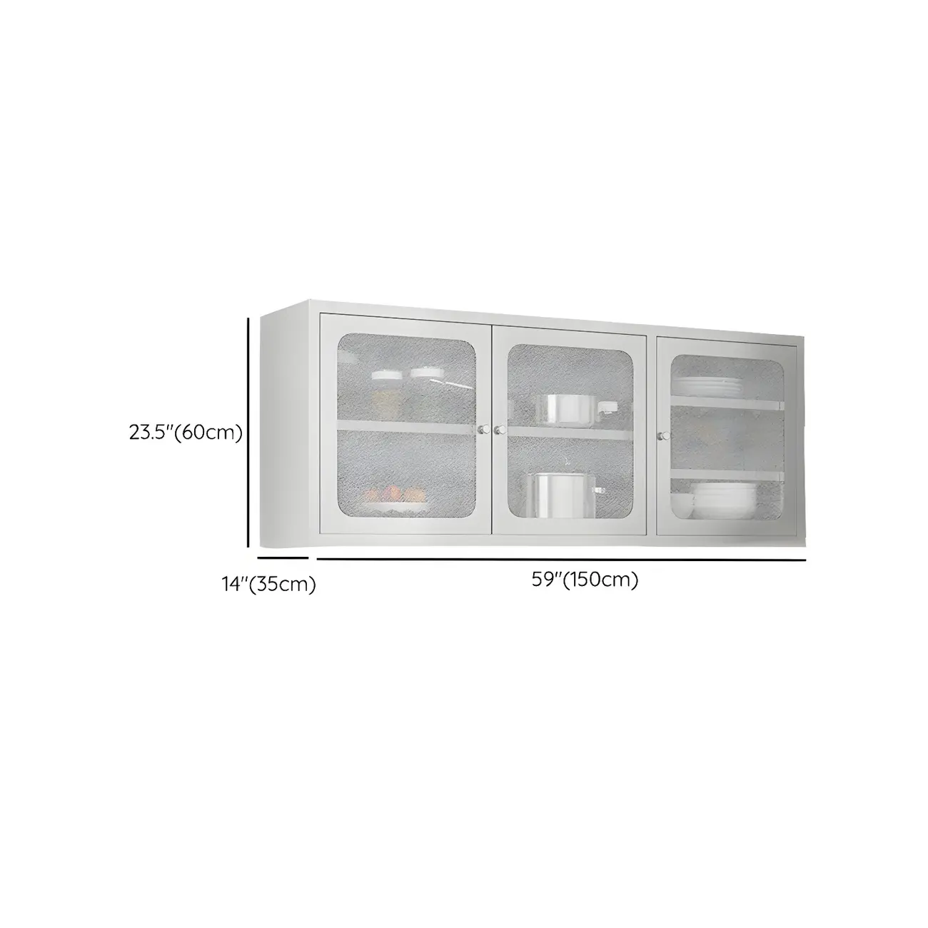 Elegant Stainless Steel Wall-Mounted Display Cabinet with Storage Image - 25 | homeyfad