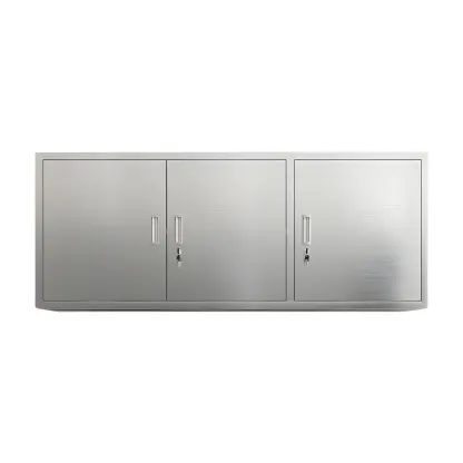 Adjustable Stainless Steel Wall-Mounted Display Cabinet Image - 10