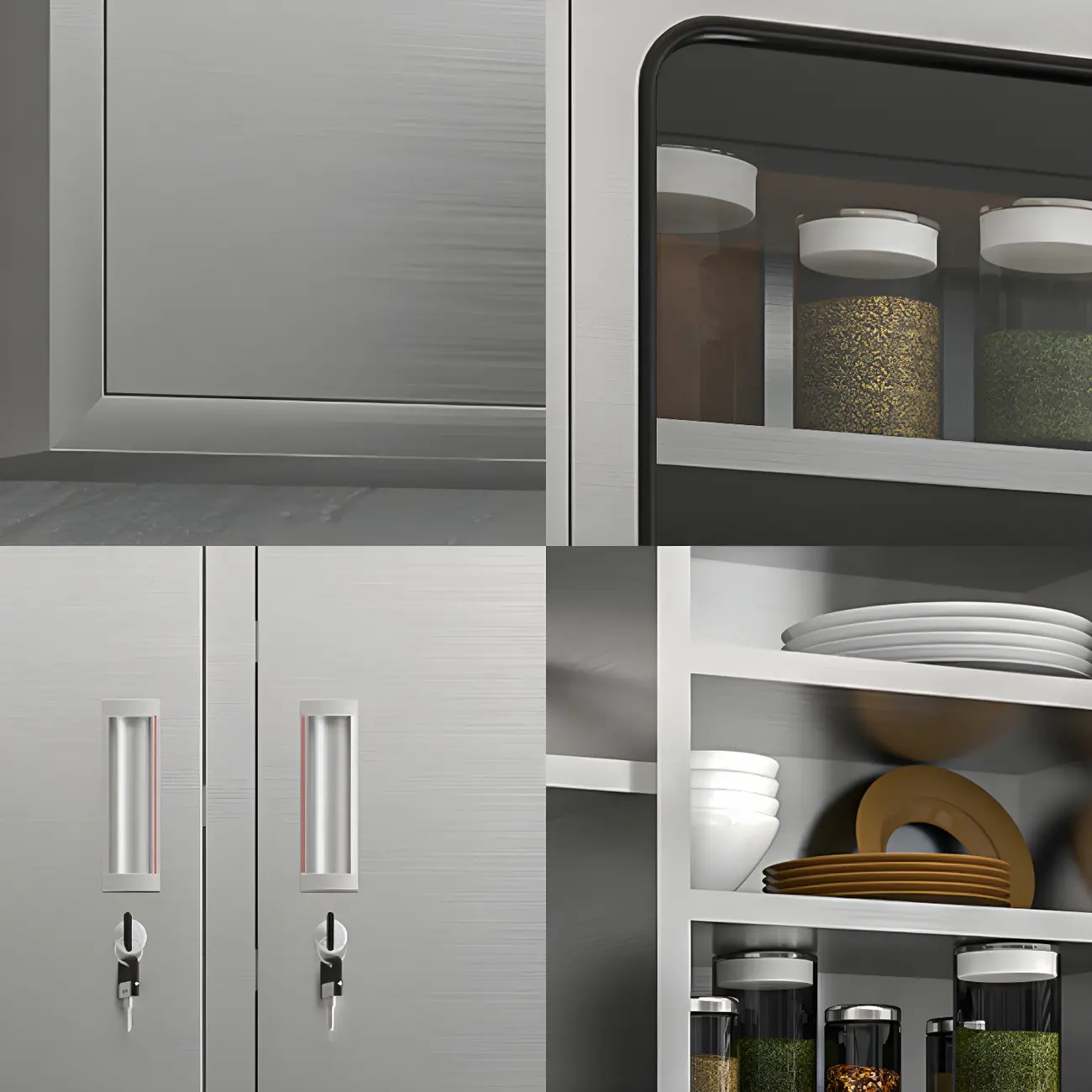 Adjustable Stainless Steel Wall-Mounted Display Cabinet Image - 16 | homeyfad