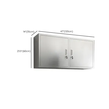 Adjustable Stainless Steel Wall-Mounted Display Cabinet Image - 20