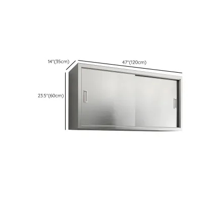 Adjustable Stainless Steel Wall-Mounted Display Cabinet Image - 21