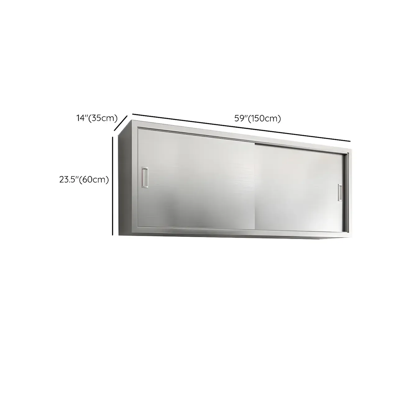 Adjustable Stainless Steel Wall-Mounted Display Cabinet Image - 24