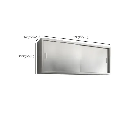 Adjustable Stainless Steel Wall-Mounted Display Cabinet Image - 24