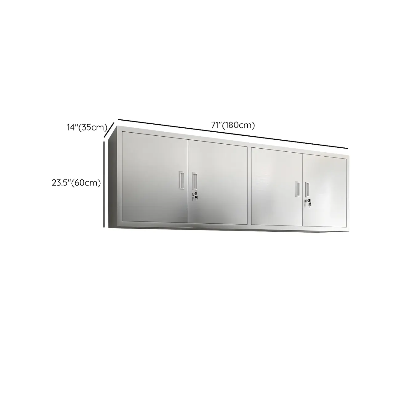 Adjustable Stainless Steel Wall-Mounted Display Cabinet Image - 26 | homeyfad