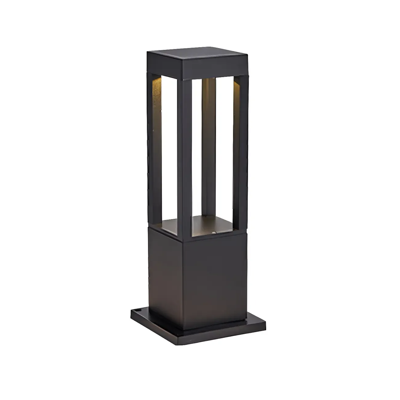 Wired Geometric Simple Metal Post Cap Light Image - 12