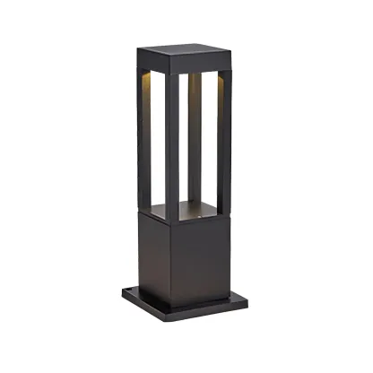 Wired Geometric Simple Metal Post Cap Light Image - 12