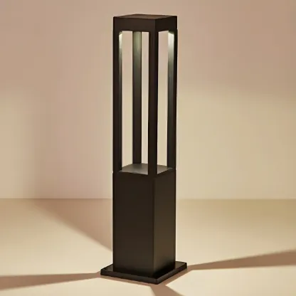 Wired Geometric Simple Metal Post Cap Light Image - 14