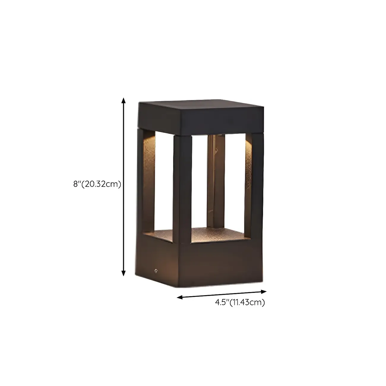 Wired Geometric Simple Metal Post Cap Light #size