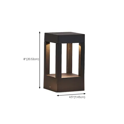 Wired Geometric Simple Metal Post Cap Light #size