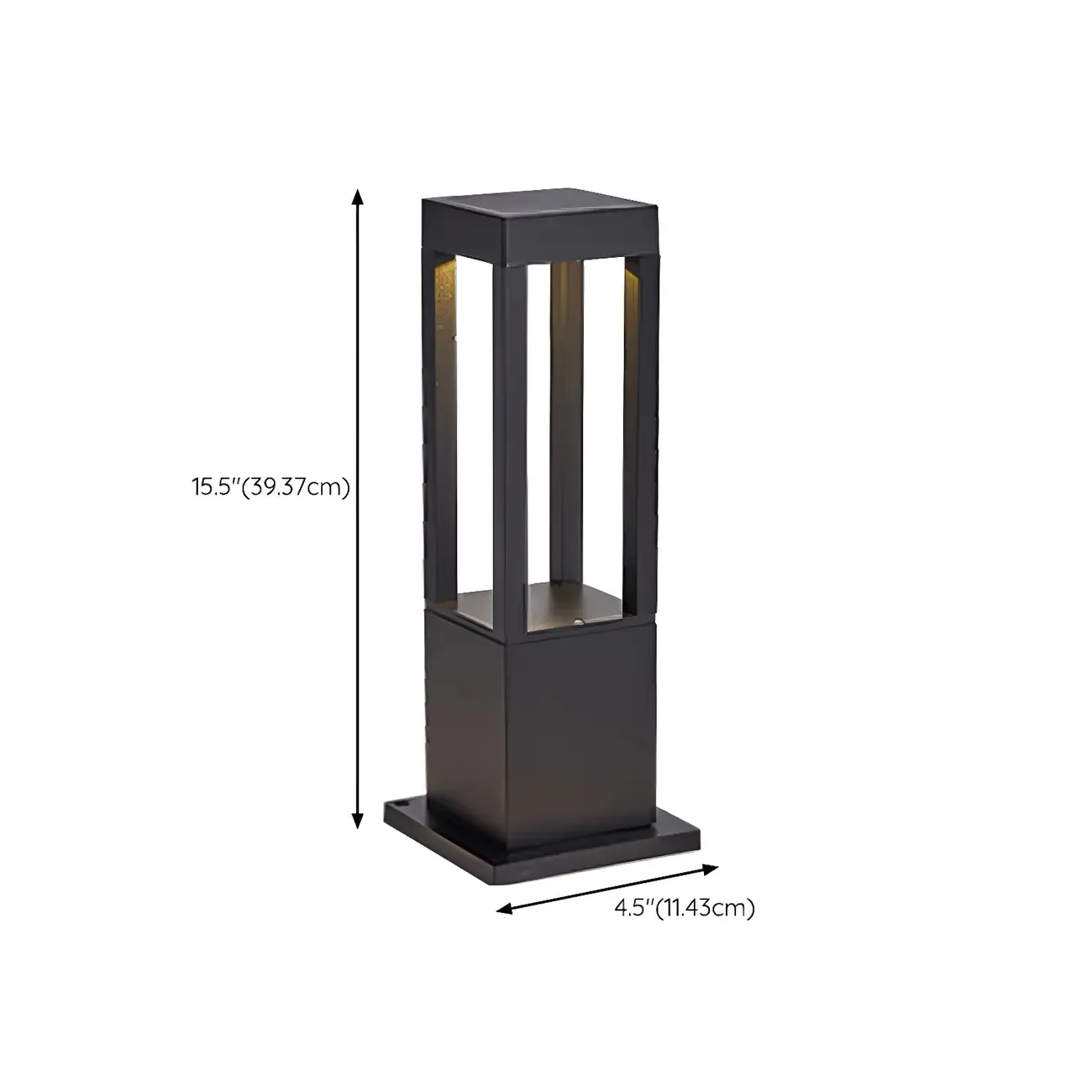 Wired Geometric Simple Metal Post Cap Light Image - 22