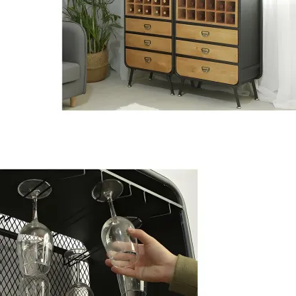 Industrial Light Wood Wine Rack for 13-24 Bottles Image - 9