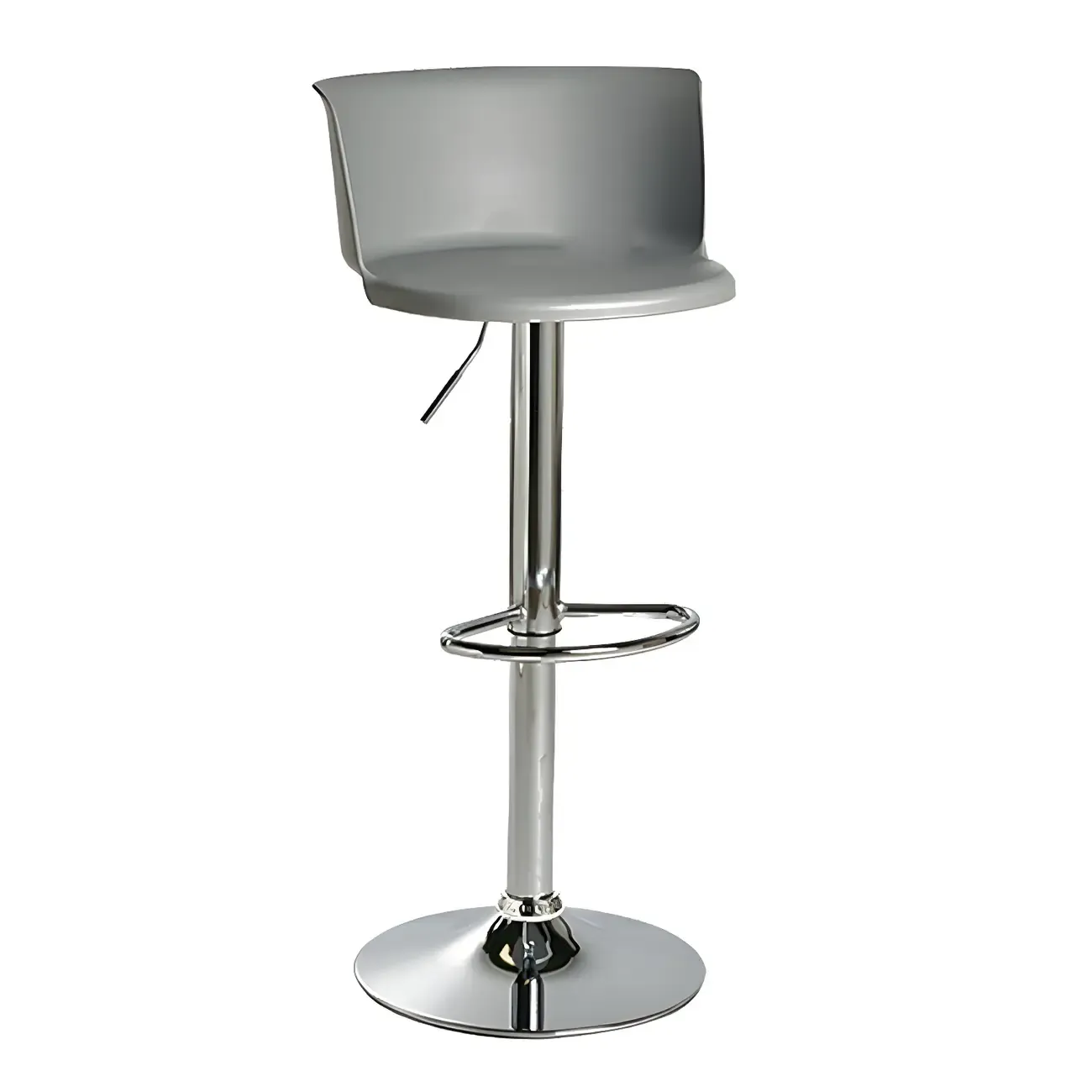 Glam Metal Swivel Adjustable Bar Stools with Footrest for Kitchen Image - 5